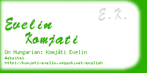 evelin komjati business card